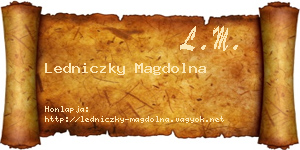 Ledniczky Magdolna névjegykártya